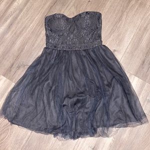 Short strapless flair dress